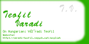 teofil varadi business card